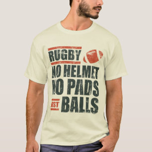 T-shirt Rugby aucun casque aucunes boules de protections