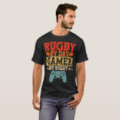 T-shirt Rugby By Day Gamer By Night - Video Game Lover (Devant entier)