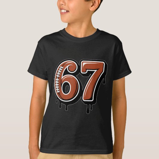 T-shirt Rugby Drip Number 67 Player Or 67th Birthday Six S (Devant)