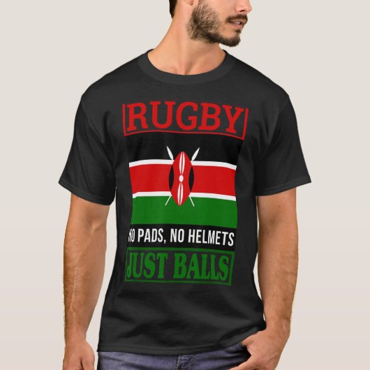 T-shirt Rugby drôle du Kenya (Devant)