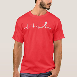 T-shirt Rugby Heartbeat EKG Rugby Player Pulse EKG