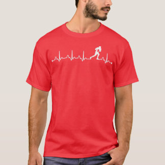 T-shirt Rugby Heartbeat EKG Rugby Player Pulse EKG