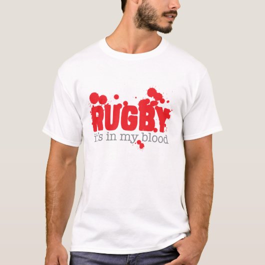 T-shirt Rugby - il est dans mon sang (Devant)