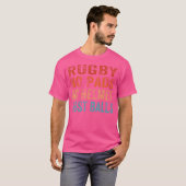 T-shirt Rugby No Pads No Helmets Just Balls Funny Rugby Pl (Devant entier)
