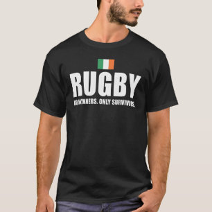 T-shirt Rugby Non Gagnants Seulement Survivants Irlande Ru