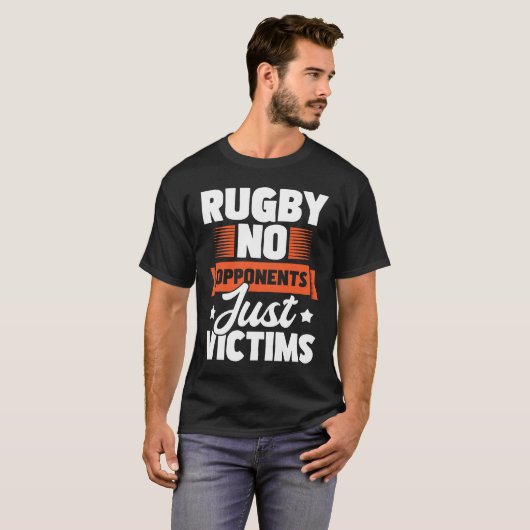 T-shirt Rugby Pas D'Opposants Juste Victimes Joueur De Rug (Devant entier)