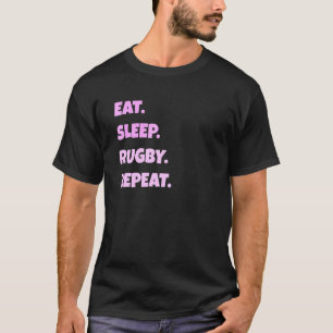 T-shirt Rugby Png Manger Dormir Sports Répéter Pour Hommes