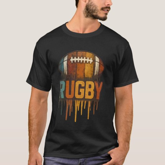 T-shirt Rugby Rétro Vintage (Devant)