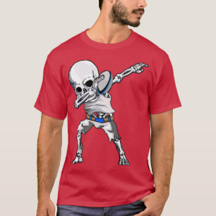 T-shirt Rugby Squelette Halloween Hommes Garçons Enfants H