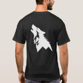 T-shirt Rugged Mountain Howling Wolf Silhouette Logo Graph (Dos)