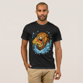 T-shirt Rugissement de pizza (Devant entier)