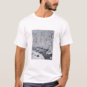 T-shirt Ruisseau blanc enneigé pittoresque, Oregon