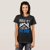 T-shirt Rule Number One Don't Fall Off The Roof Roofing Co (Devant entier)