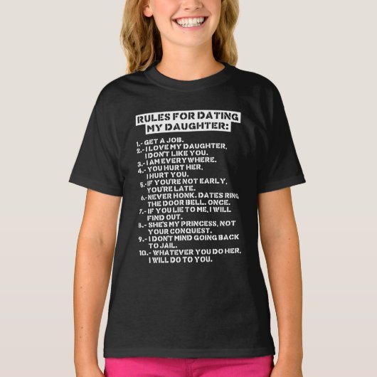 T-shirt Rules for dating my daughter (Devant)