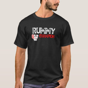 T-shirt Rummy Champion Casino Jeux Carte Graphisme