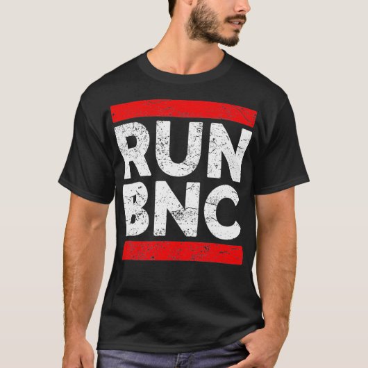 T-shirt RUN BNC Funny Audio EngineerSound Engineer (Devant)