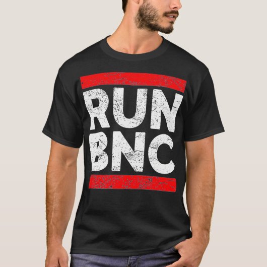 T-shirt RUN BNC Funny Audio EngineerSound Engineer Premium (Devant)