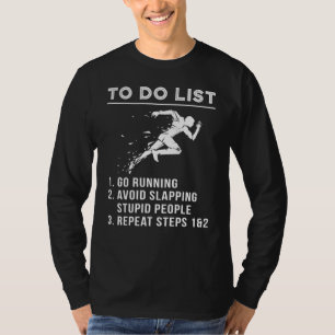 T-shirt Run & Chuckle - Witty To-Do Running Tee for the Hu