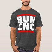T-shirt RUN CNC chemise Funny mécanicien Gcode tee (Devant)
