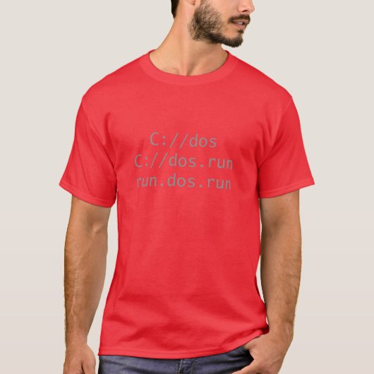 T-shirt Run DOS, drôle geeky (Devant)