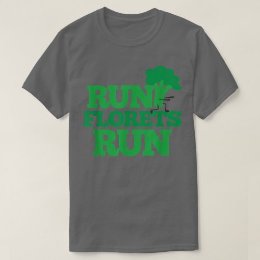T-shirt Run Florets Run Funny Vegetariens Broccoli Running (Design devant)