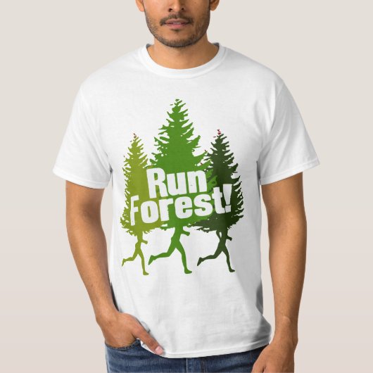T-shirt Run Forest, Protégez le Jour des terres (Devant)