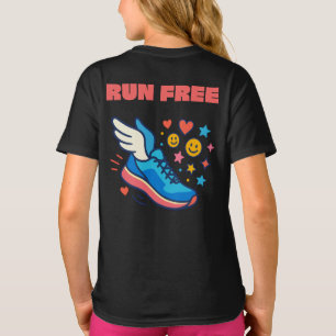 T-shirt Run Free - Motivational Sports & Mental Health T-S