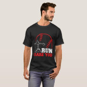 T-shirt Run I Dare You Funny Baseball Catcher Baseball Pla (Devant entier)