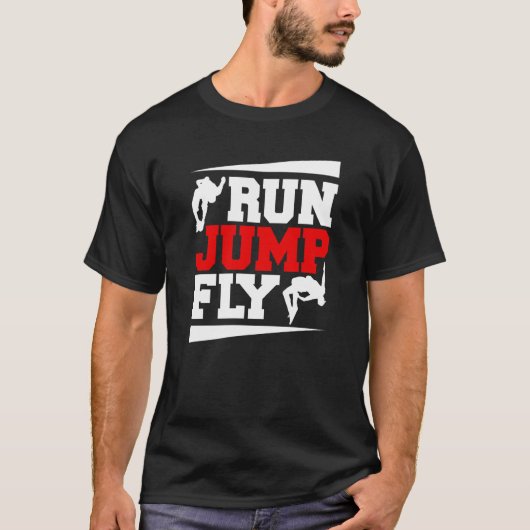 T-shirt Run Jump Fly Free Running Parkour (Devant)