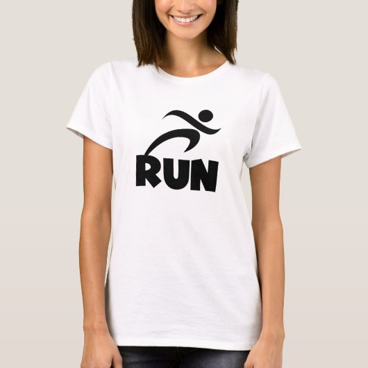 T-shirt RUN noir (Devant)