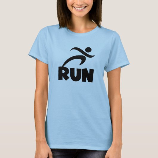 T-shirt RUN noir (Devant)