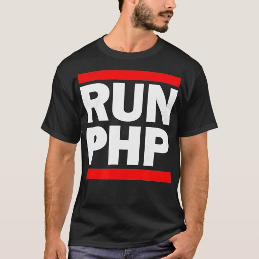 T-shirt RUN PHP - for Web Developers Comp Sci Hackathon  (Devant)