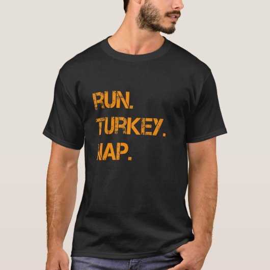 T-shirt Run Turkey Nap Thanksgiving  Turkey Trot Running (Devant)