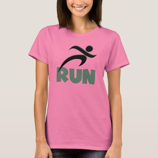T-shirt RUN vert (Devant)