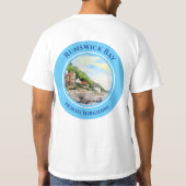 T-shirt RunBrunswick Bay North Yorkshire, Angleterre Aquar (Dos)
