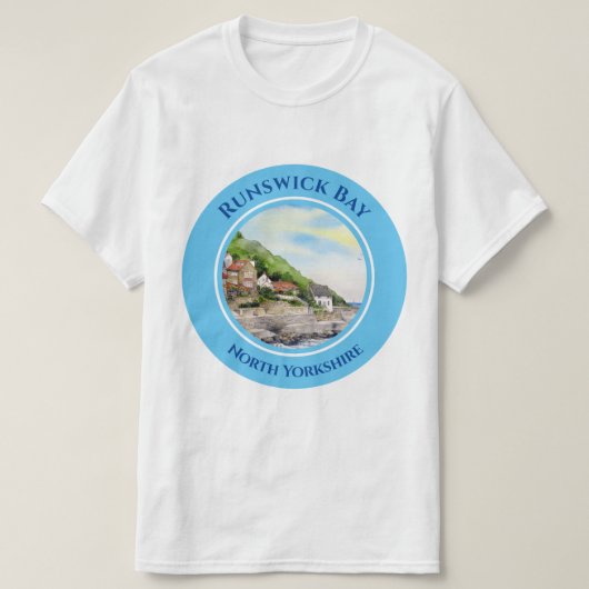 T-shirt RunBrunswick Bay North Yorkshire, Angleterre Aquar (Design devant)