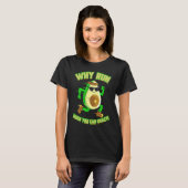 T-shirt Runner Avocado  for Jogger Vegan Marathon (Devant entier)