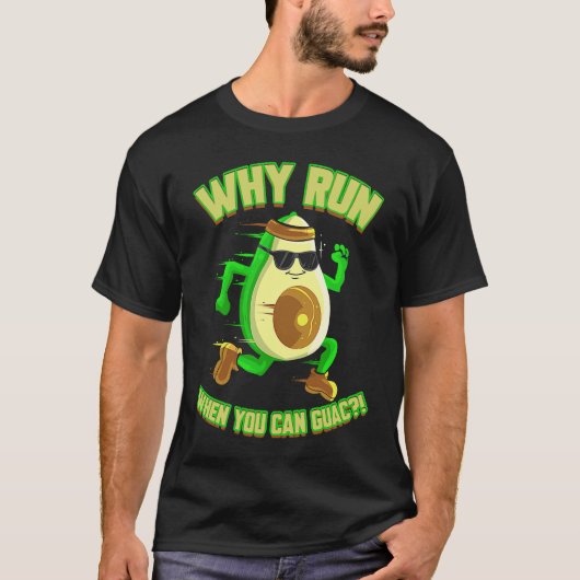 T-shirt Runner Avocado  for Jogger Vegan Marathon (Devant)
