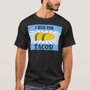 T-shirt Runner Funny Running Bib Taco Lover I Run pour Tac