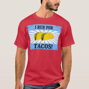 T-shirt Runner Funny Running Bib Taco Lover I Run pour Tac