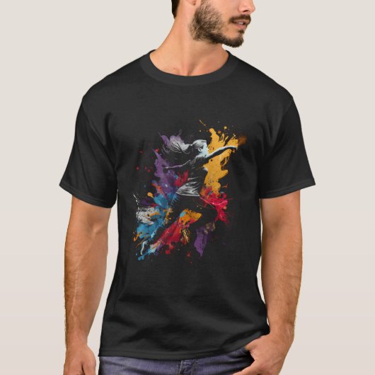T-shirt Runner Splash Art Sprinter Runner Ma (Devant)