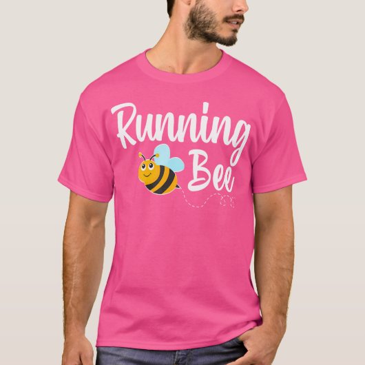 T-shirt Running Bee Runner Funny Bumblebee (Devant)