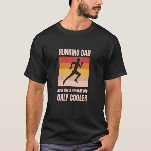 T-shirt Running Dad Sport Daddy Father Day (Devant)