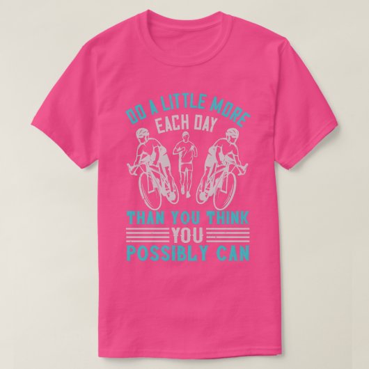T-shirt Running Faites un peu plus que vous ne pensez (Design devant)
