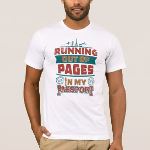T-shirt Running Out of Pages dans mon Passeport Tourist