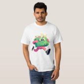 T-shirt Running Printer with Flying Papers – Tech Humor (Devant entier)