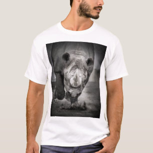 T-shirt Running Rhinoceros : Wild Animal Portrait.