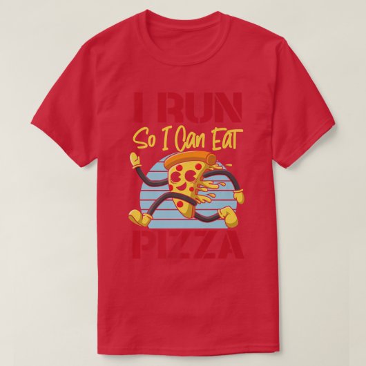 T-shirt Running Runner Half Marathon Pizza I (Design devant)