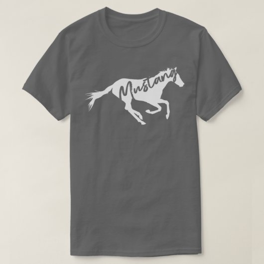 T-shirt Running Wild Mustang Horse Breed Lover Silhouette (Design devant)