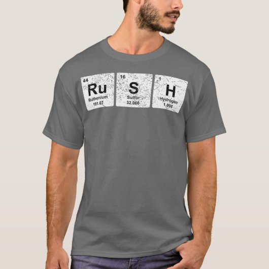T-shirt Rush Fundy éléments de table périodique chimie (Devant)